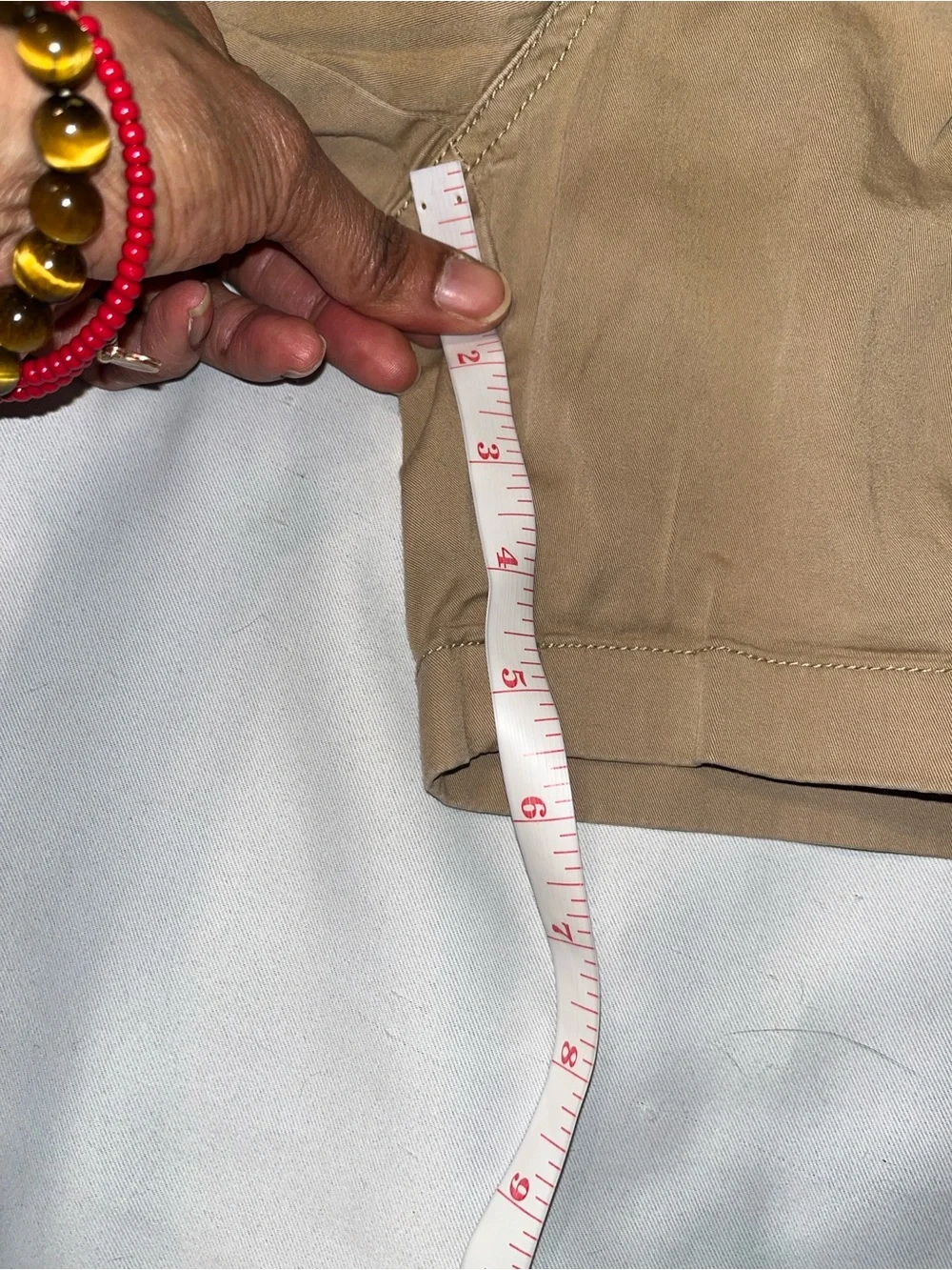 J. Crew Tan Khaki Shorts Drawstring waist Pockets Size Small